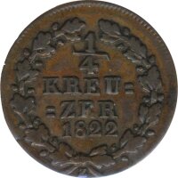 Nassau 1/4 Kreuzer 1822 Z Wilhelm I*