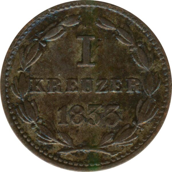 Nassau 1 Kreuzer 1833 Wilhelm Silber*