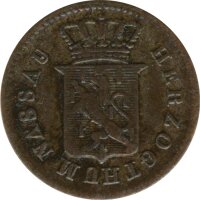 Nassau 1 Kreuzer 1833 Wilhelm Silber*