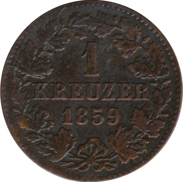 Nassau 1 Kreuzer 1859 Adolph*