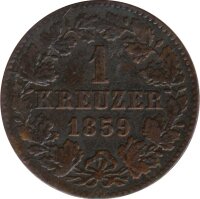 Nassau 1 Kreuzer 1859 Adolph*