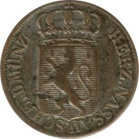 Nassau 6 Kreuzer 1826 Wilhelm I. Silber*