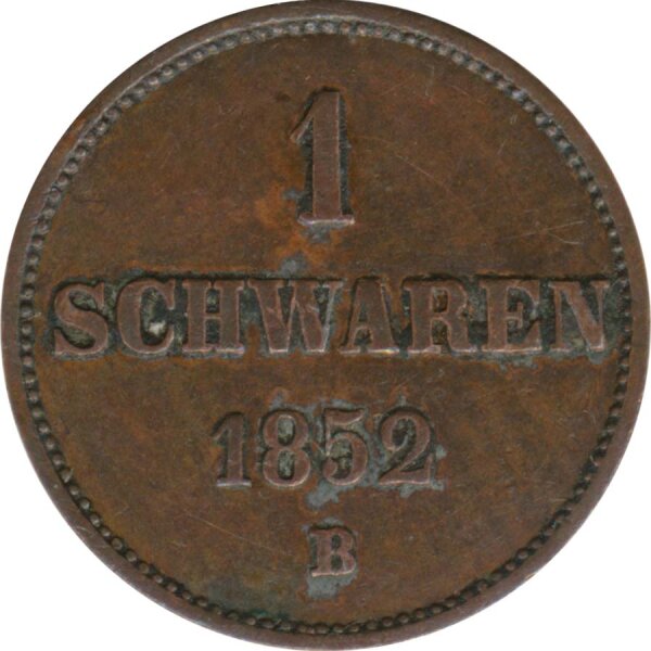 Oldenburg 1 Schwaren 1852 Nikolaus Friedrich Peter*