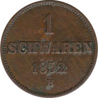 Oldenburg 1 Schwaren 1852 Nikolaus Friedrich Peter*