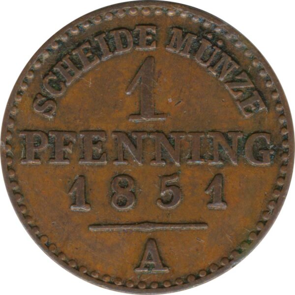 Preussen 1 Pfennig 1851 A Friedrich Wilhelm IV*