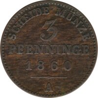 Preussen 3 Pfennig 1860 A Friedrich Wilhelm IV*