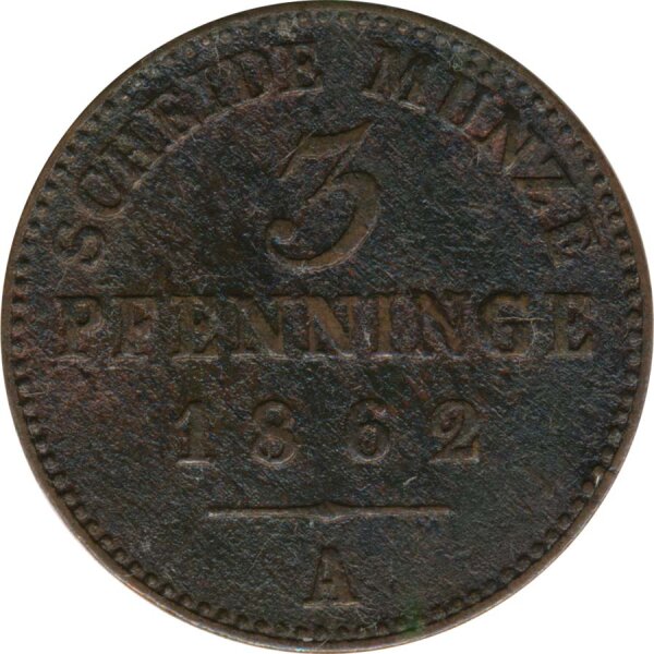 Preussen 3 Pfennig 1862 A Wilhelm I*
