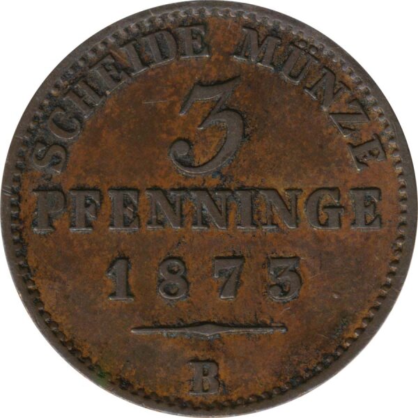 Preussen 3 Pfennig 1873 B Wilhelm I*