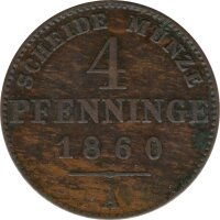Preussen 4 Pfennig 1860 A Friedrich Wilhelm IV*