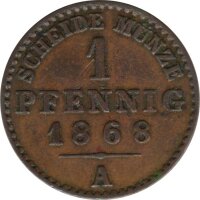 Reuss ältere Linie 1 Pfennig 1868 A Heinrich XXII*