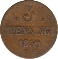 Rostock 3 Pfennig 1839 BS Stadtwappen*