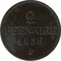 Sachsen 2 Pfennig 1856 F Johann*