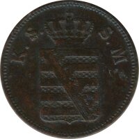 Sachsen 2 Pfennig 1856 F Johann*