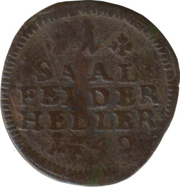 Sachsen-Coburg-Saalfeld 1 Heller 1749 Franz Josias*