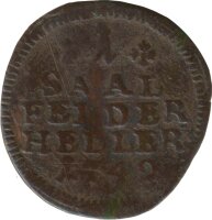 Sachsen-Coburg-Saalfeld 1 Heller 1749 Franz Josias*