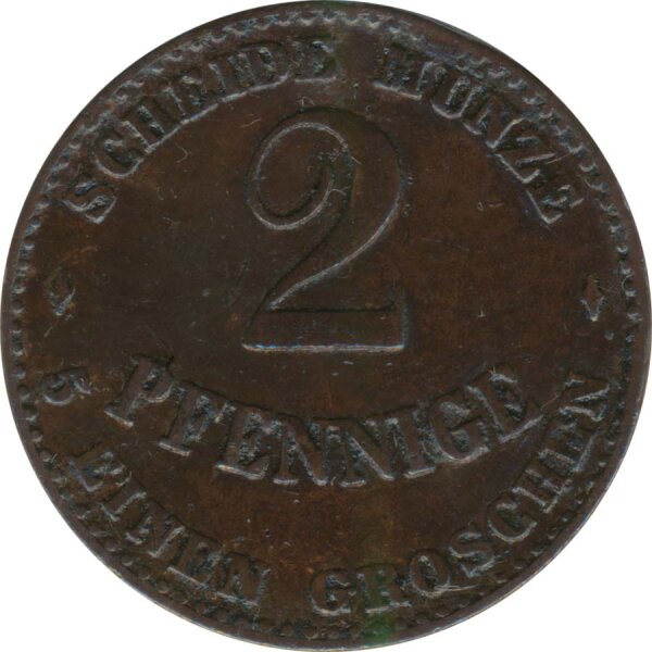 Sachsen-Coburg-Gotha 2 Pfennig 1870 B Ernst II*