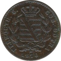 Sachsen-Coburg-Gotha 2 Pfennig 1870 B Ernst II*