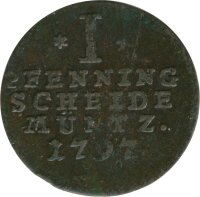 Waldeck-Pyrmont 1 Pfennig 1797 PS Friedrich Karl August*