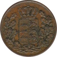 Württemberg 1/2 Kreuzer 1851 Wilhelm I*