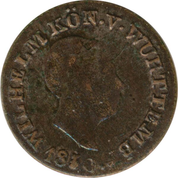 Württemberg 1 Kreuzer 1830 Wilhelm I Silber*