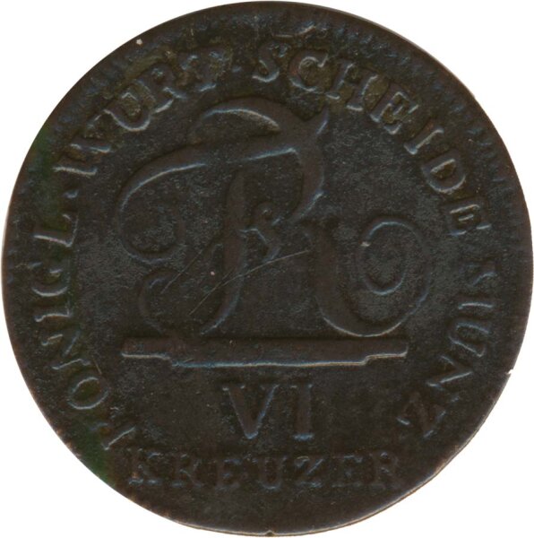 Württemberg 6 Kreuzer 1812 Friedrich I Silber*