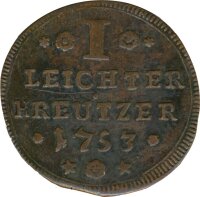 Würzburg 1 Leichter Kreuzer 1753 Karl Philip von...