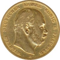 Preussen 1875 B Wilhelm I 10 Mark Gold