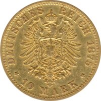 Preussen 1875 B Wilhelm I 10 Mark Gold