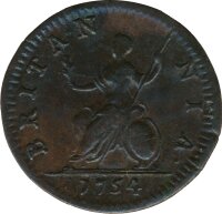 Großbritannien Farthing 1754 George II*