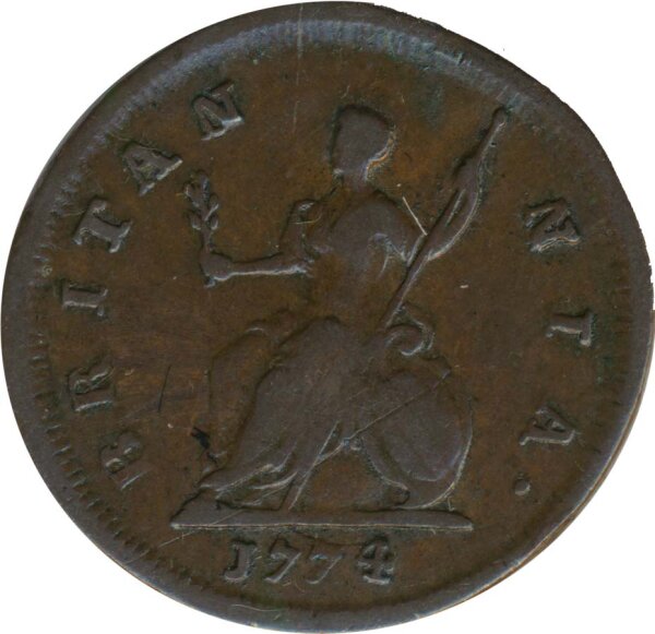 Großbritannien Farthing 1774 George III*