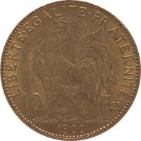 Frankreich 10 FFR 1900 3. Republik Gold