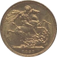 Großbritannien 1887 S Sovereign - Victoria