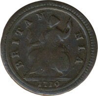 Großbritannien Half Penny 1719 Georg I*