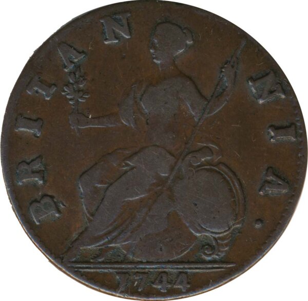 Großbritannien Half Penny 1744 Georg II*