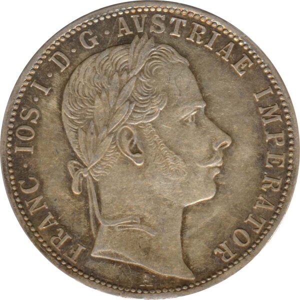 Österreich 1 Florin 1861 A Franz-Joseph Silber*