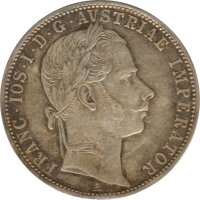 Österreich 1 Florin 1861 A Franz-Joseph Silber*