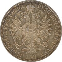 Österreich 1 Florin 1861 A Franz-Joseph Silber*