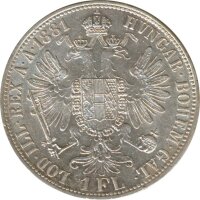Österreich 1 Florin 1881 Franz-Joseph Silber*