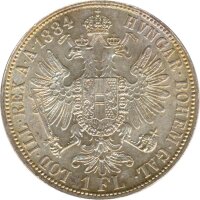 Österreich 1 Florin 1884 Franz-Joseph Silber*