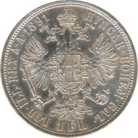 Österreich 1 Florin 1891 Franz-Joseph Silber*