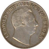 Baden 1 Gulden 1851 Leopold Silber*