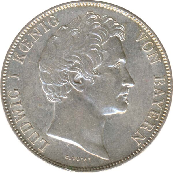 Bayern 1 Gulden 1845 Ludwig I. Silber*