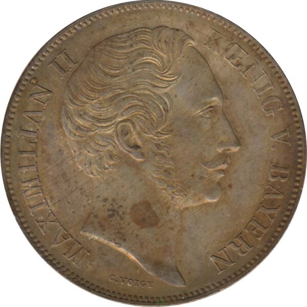 Bayern 1 Gulden 1862 Maximilian II. Silber*