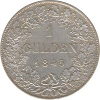 Nassau 1 Gulden 1845 Adolph Silber*