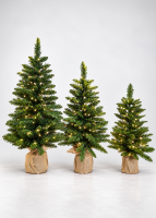 Weihnachtsbaum 3er Set mit LED Beleuchtung
