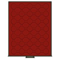 Lindner Münzenbox 2930 - rund - Rauchglas / dunkelrote Einlage