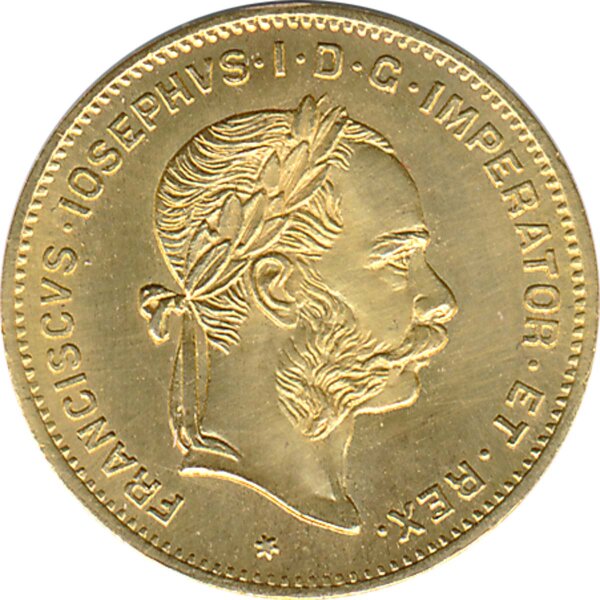 &Ouml;sterreich 10 Franken 1892 - 4 Florin Gold