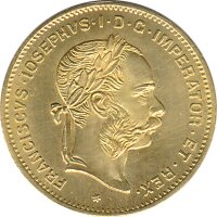 &Ouml;sterreich 10 Franken 1892 - 4 Florin Gold