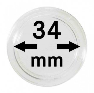 MÂ�ünzenkapseln Lindner Â�34 mm 10er Pack