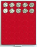 Lindner Münzenbox 2535 - rund - Standard / rote...